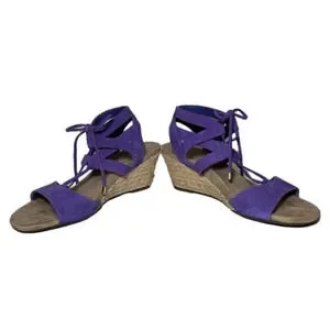 Vionic Shoes Vionic Noble Tansy Espadrille Suede Laceup Wedge